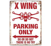 TammieLove Tinsigneua38162 Plaque murale en métal avec inscription « X Wing Parking Only » Motif Yoda Jedi 20,3 x 30,5 cm