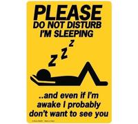 TammieLove TinSignEUa39954 Plaque en métal avec inscription « Please Do Not Disturb I'm Sleeping » 20,3 x 30,5 cm