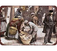 TammieLove TinSignEUa40028 Plaque en métal avec reproduction vintage Motif Italian Bread Peddlers New York 20,3 x 30,5 cm