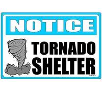 TammieLove TinSignEUa55268 Panneau d'avertissement en métal et aluminium avec inscription « Tornado Shelter » 20,3 x 30,5 cm