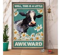 TammieLove TinSignEUa61167 Poster décoratif mural en papier Motif vache Daisy Well This Is A Little Awkward 20,3 x 30,5 cm