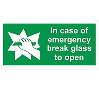 TammieLove Tinsigneua65238 Plaque en métal avec inscription « Case of Emergency Break Glass to Open Safety » - Rétro - Vintage - Personnalisé - Pour maison, café, bière, boisson, bar - 20,3 x 30,5 cm