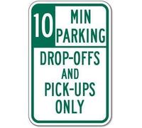 TammieLove TinSignEUa65258 Plaque en métal 10 Minute Parking Drop-Offs And Pick-Ups Only rétro vintage personnalisée en métal pour maison, café, bière, bar, 20,3 x 30,5 cm