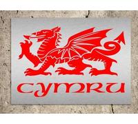 TammieLove TinSignEUa65829 Plaque murale décorative en étain Motif dragon gallois Redlic Cymru 20,3 x 30,5 cm