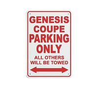 TammieLove Tinsigntammielovea7451 Panneau d'avertissement en métal vintage Genesis Coupe Parking Only/Will Tow 20,3 x 30,5 cm