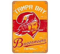 Tampa Bay Buccaneers Affiche décorative en métal effet rétro 20 x 30 cm pour maison, cuisine, salle de bain, ferme, jardin, garage, décoration murale humoristique