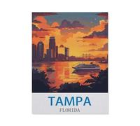 Tampa, Floride，1000 Pièces Puzzle en Bois Intéressant Puzzle défi Cérébral pour Les Femmes Jouets De Décompression（75x50cm）-CI12