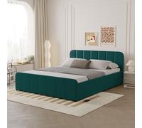 Concept Usine Lit Tampa 2 places 160x200 cm Coffre de rangement Velours vert
