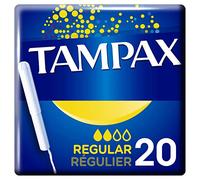 Tampax Classique - 20 Tampons Avec Applicateur En Carton, Régulier, Flux Légers à Moyens - Sans Parfum ni Colorant, Protection contre les Fuites, Sensation De Fraîcheur