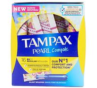 Tampax Compak Pearl Regular 36U, comprimés formulés pour le soutien quotidien, pour soutenir le bien-être à long terme, lot de 36 pièces indiqué pour être utilisé avec continuité dure