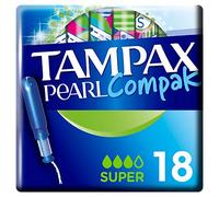 Tampax Compak Pearl Super Tampons avec Applicateur x18