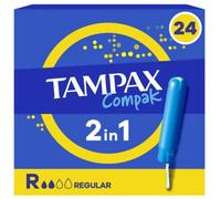 TAMPAX Compak Régulier - Tampons Avec Applicateur - 24 Unités