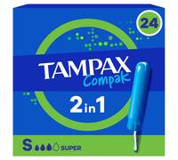 Tampax Compak Super Tampons Avec Applicateur X24, Protection Et Confort Pendant Vos Règles