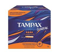 Tampax Compak Super Plus, blanc, 120 grammes, lot de 16 tampons