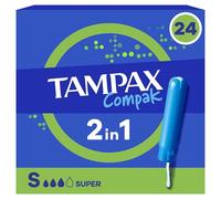Tampax Compak Super Tampons Avec Applicateur X24, Protection Et Confort Pendant Vos Règles