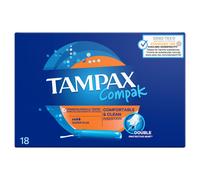 Tampax Tampons avec applicateur Compak Super+ – Protection anti-fuite et discrétion – 18 x