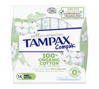 Tampax Tampons coton bio Compak Super avec applicateur - 14 unités
