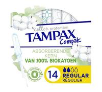 Tampax Tampons Cotton Protection Compak – Coton bio – Régulier x14 avec applicateur
