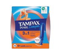 Tampax Pearl Compak Lot de 128 tampons avec applicateur offrant confort, protection et discrétion