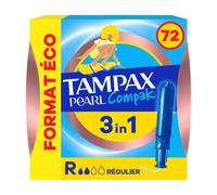 Tampax Pearl Compak - Tampons réguliers format éco - Lot de 72