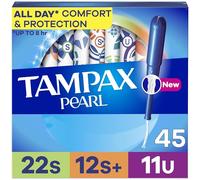 Tampax Pearl Lot de 45 tampons tressés LeakGuard, super Plus/Ultra absorbants, non parfumés