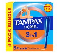Tampax Pearl Super Plus Applicateur Tampons, Lot de 4, 18-count