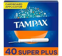 Tampax Super Plus Tampons with Flushable Cardboard Applicator-40 ct