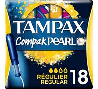 Tampax Tampons régulier avec applicateur - Pearl - La boîte de 18