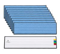 TAMPEL Balai serpillere Professionnel - Frange Microfibre 40cm Auto-agrippantes - Lot de 10