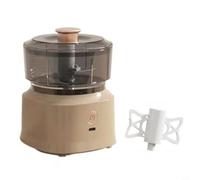 Tamper à ail électrique à lame en acier inoxydable pour hacher efficacement l'ail, les oignons, les piments frais, les carottes, le chou et la viande hachée (marron)