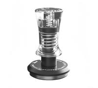 Tamper à café avec étalonnage de pression à double ressort et jupe de nivellement pour un tampon stable et uniforme, conçu pour améliorer la cohérence de l'extraction des expresso (53 mm)