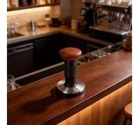 Tamper à café avec système à ressort de précision pour une répartition uniforme du sol et base ondulée pour améliorer l'efficacité d'extraction (51 mm)