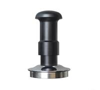 Tamper à café expresso avec double filetage à ressort pour presse à café à pression uniforme Outil en acier inoxydable compatible avec différentes tailles de porte-filtre (noir, 53 mm)