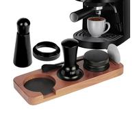 Tamper à pour débutants - Ensemble de presse à poudre de café de 58 mm, base en bois Acier inoxydable Aluminium ABS Outils en silicone | Home Cafe Bar Accessoire pour d