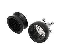 Tamper Coffee Tamper Tool, Set de Four Distributeur de Café de Four Poignée Pivotante en Métal pour Usage Alimentaire Couvercle Fixe Distributeur de Poudre de Café à 22 Aiguilles (Noir)