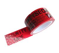 TamperSeals Group - 1 Rouleau de Ruban Adhésif de Sécurité Void Inviolable à Transfert Partiel (50mm x 50m x 2mil, Bande de Garantie Sécurité « Caution », Rouge)