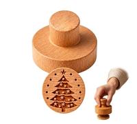Tampon à biscuits en bois pour pâtisserie de Noël #E | Tampon de cuisson en bois dur naturel, lisse et sans colle, motifs décoratifs pour pain d'épices, biscuits et pâte