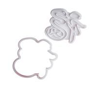 Tampon à biscuits porte-bonheur en forme de serpent pour le Nouvel An - Outil de décoration de gâteau - Équipement de cuisson - Emporte-pièce pour l'année du serpent