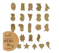 Tampon à bois - Kit de marquage chaud - Symbole de l'alphabet - Outil de gravure interchangeable - Motif de lettre de précision pour créer des panneaux - Personnalisation - Meubles en cuir W