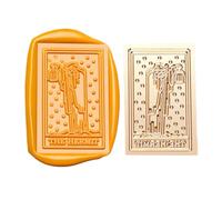 Tampon à cacheter rectangulaire vintage sur le thème du tarot pour sceller enveloppe invitation