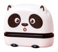 Tampon à Encre Photosensible, Motif Panda Blanc, Plastique | Usage Facile pour Garçon et Filles, Couvercle Transparent, pour t Maternelle, Fournitures Scolaires