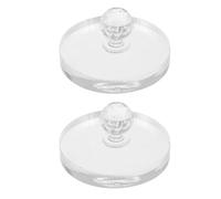 Tampon à Fard à Paupières 2 Pièces en Plastique pour Poudre Cassée | Outil Rond Portable Poignée, Compatible Fard à Paupières et Poudre Sourcils, Format 2, 24 Pouces, Réutilisable