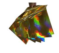 Tampon à feuille chaude format A4, papier doré, Toner laminé réactif for cartes en, 50 pièces(Gold Holographic)