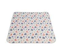 Tampon à Langer Bébé Lavable Coton Imperméable Motif Libellules Sous marin Compatible avec Matelas Portable pour Sac Couches