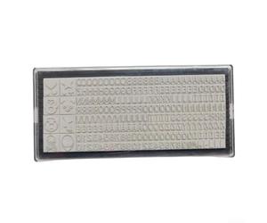 Tampon à lettres numérique de 4 mm avec motif pour couper et coller à l'aide d'une plaque de type caoutchouc réutilisable sur ruban d'étiqueteuse