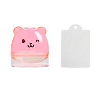 Tampon à ongles à pointe française en silicone avec grattoir ours gelée ongles art manucure outil pour salons français tampon en silicone ours mignon pour femme