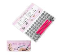 Tampon à ongles en silicone, 8 têtes de , kit d'outils de manucure rechargeable pour femmes, filles, maison, salon, voyage et art festif, 16,1 x 1,5 x 7,8 cm