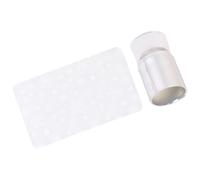 Tampon à ongles en silicone avec design ergonomique pour un placement précis des œuvres d'art miniatures Transparent