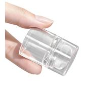 Tampon à ongles en silicone avec design ergonomique pour un placement précis des œuvres d'art miniatures Transparent