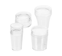 Tampon à Ongles en Silicone avec Grattoirs 4 Pièces, pour Manucure | Motifs Précis, Pose Rapide, Usage Salon ou Maison, Adapté aux Ongles et Faux Ongles
